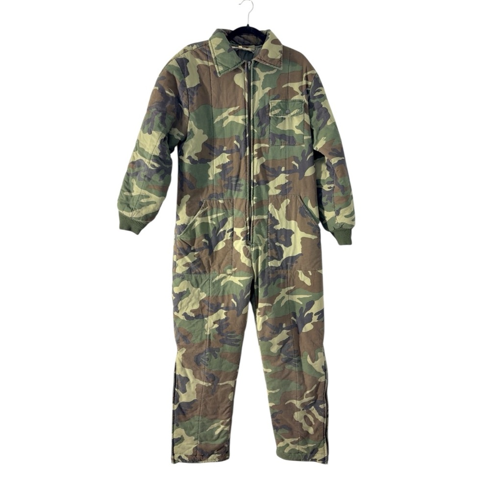 Vintage Black Sheep Camo Insulated Coveralls Jumpsuit Medium Hunting Utility